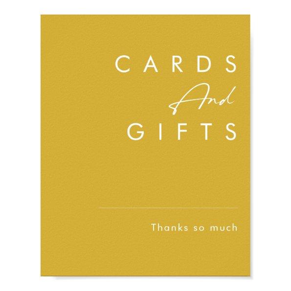 Modern Minimalist Gold  and Gifts Sign