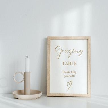 Modern Minimalist Gold Grazing table Sign