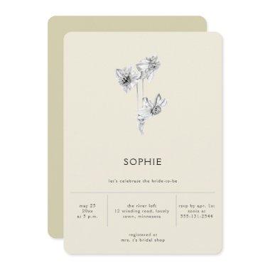 Modern Minimalist Gold Hint Daffodil