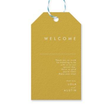 Modern Minimalist Gold Wedding Welcome Gift Tags