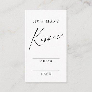 Modern minimalist guess how many kisses game enclosure Invitations