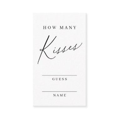 Modern minimalist guess how many kisses game enclosure Invitations