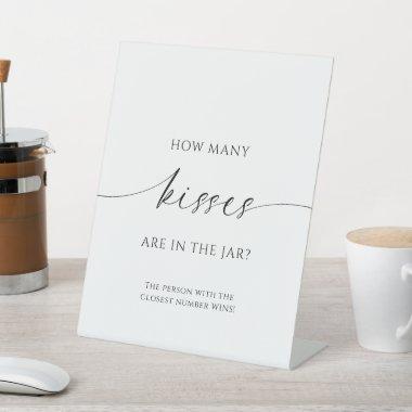 Modern Minimalist How Many Kisses Are In The Jar Pedestal Sign