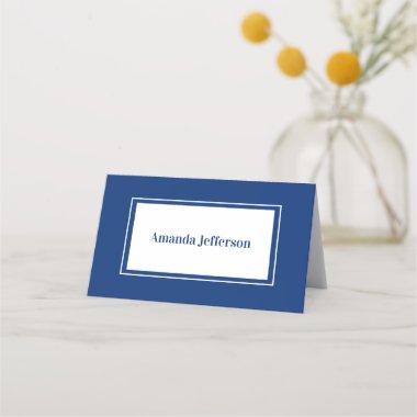 Modern Minimalist Navy Blue Wedding Place