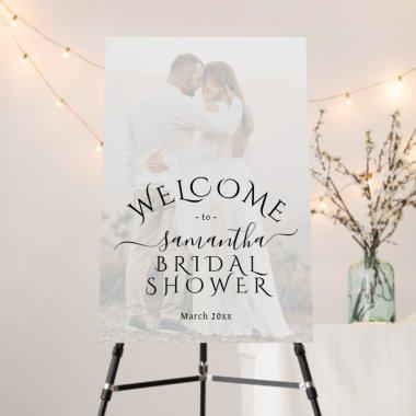 Modern minimalist photo Bridal Shower welcome Foam Board