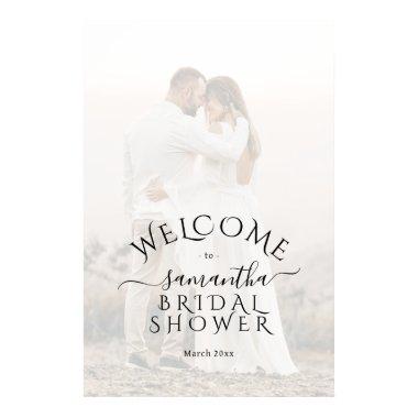 Modern minimalist photo Bridal Shower welcome Poster