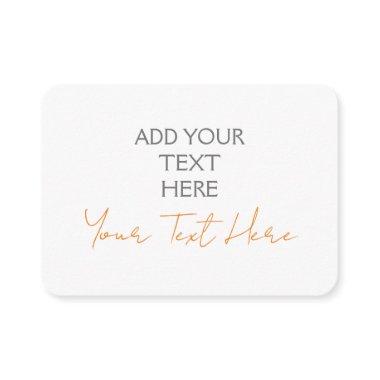 Modern Minimalist Plain Personalized Add Text Enclosure