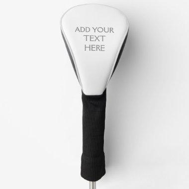 Modern Minimalist Plain Personalized Add Text Golf Head Cover