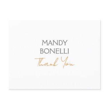 Modern Minimalist Plain Personalized Thank You Post