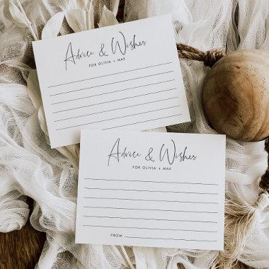 Modern Minimalist Script Advice & Wishes Invitations