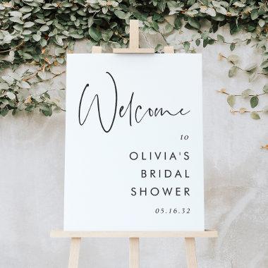 Modern Minimalist Script Event Welcome Sign