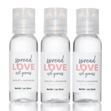 Modern Minimalist Script Spread Love Wedding Favor Hand Sanitizer