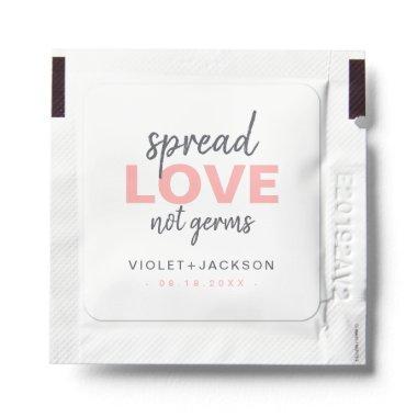 Modern Minimalist Script Spread Love Wedding Favor Hand Sanitizer Packet