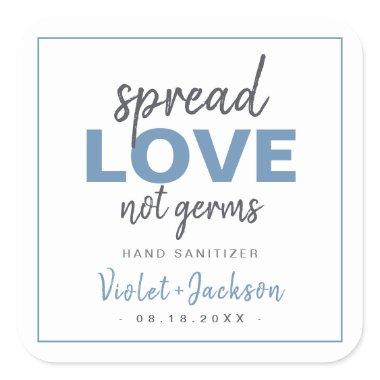 Modern Minimalist Script Spread Love Wedding Favor Square Sticker