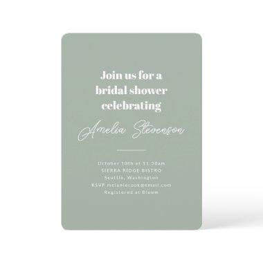 Modern Minimalist Simple  Sage Green