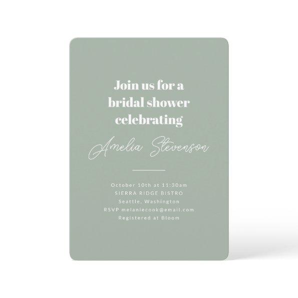 Modern Minimalist Simple  Sage Green