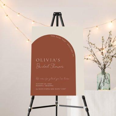 Modern Minimalist Terracotta Arch  Foam Board