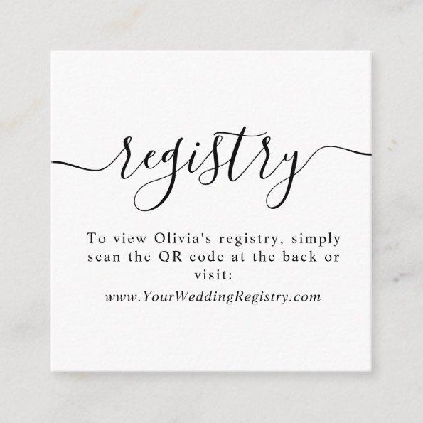 Modern Minimalist Wedding QR Code Registry Enclosure Invitations