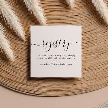 Modern Minimalist Wedding QR Code Registry Enclosure