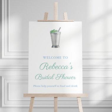 Modern Mint Julep Bridal Shower Welcome Foam Board