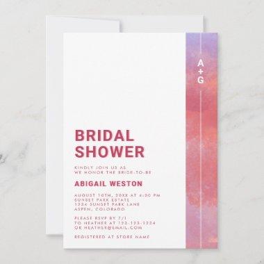 Modern Monogram Bridal Shower Invitations