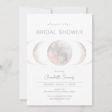 Modern Moon Celestial Bridal Shower Invitations