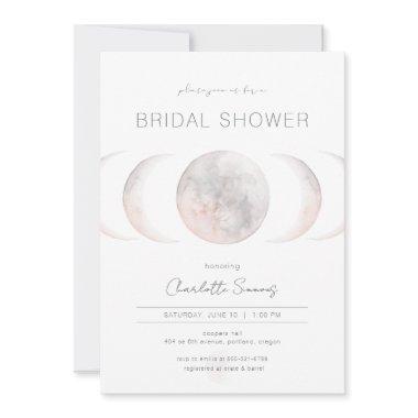 Modern Moon Celestial Bridal Shower Invitations