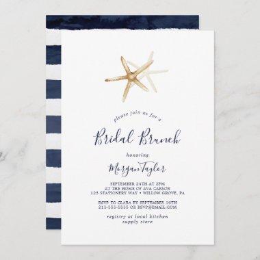Modern Nautical | Starfish Bridal Brunch Invitations
