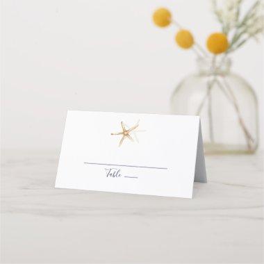 Modern Nautical | Starfish Folded Wedding Place Invitations