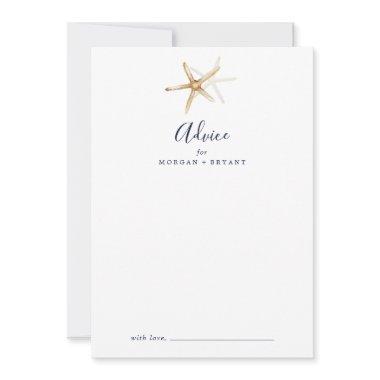 Modern Nautical | Starfish Wedding Advice Card