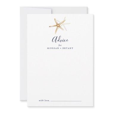 Modern Nautical | Starfish Wedding Advice Card