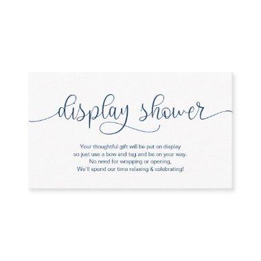 Modern Navy Hand Lettered design, Display Shower Enclosure