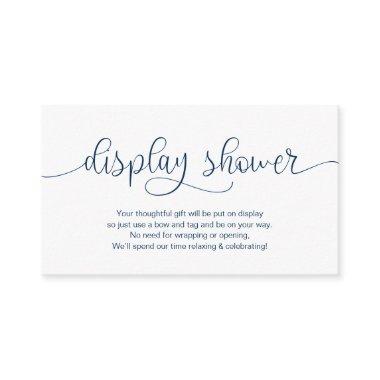 Modern Navy Hand Lettered design, Display Shower Enclosure Invitations