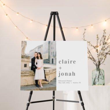 Modern Nuptial Photo Wedding Welcome Sign