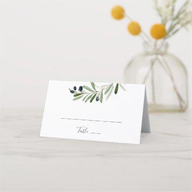 Modern Olive Branch Folded Wedding Place