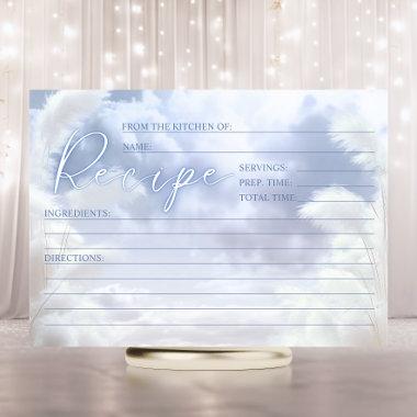 Modern On Cloud Nine 9 Bridal Shower RECIPE Invitations