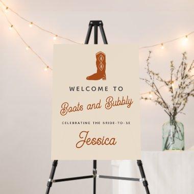 Modern Orange Cowgirl Boots Bubbly  Foam Board