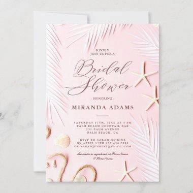 Modern Palm Beach Starfish Bridal Shower Invitatio Invitations