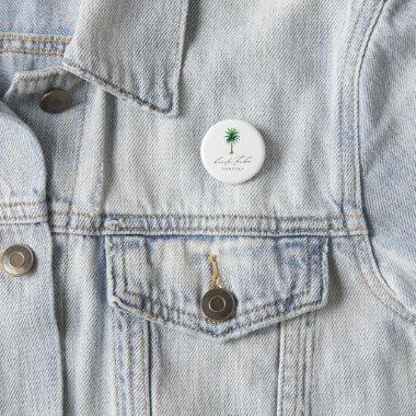 Modern Palm Tree Bride Tribe Bachelorette Button