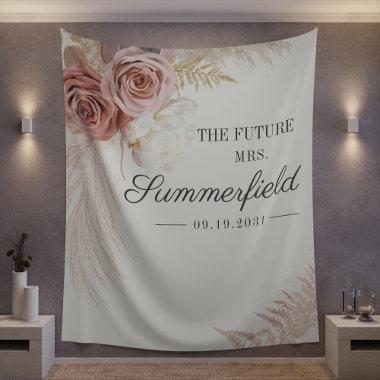 Modern Pampas Grass Tan  Tapestry