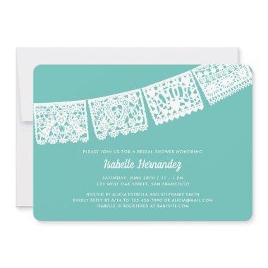 Modern Papel Picado Custom Color | Bridal Shower Invitations