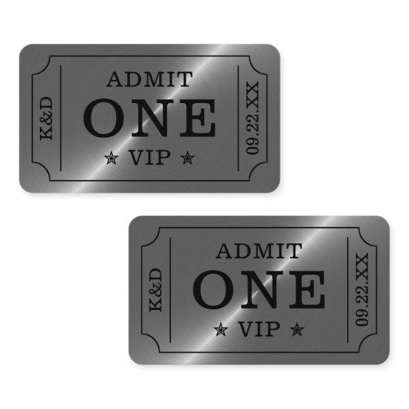 Modern Party Admission Ticket - Silver Enclosure