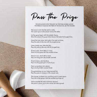 Modern Pass the Prize Bridal Shower Game Invitations