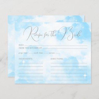 Modern Pastel Blue Cloud Nine Recipe for the Bride