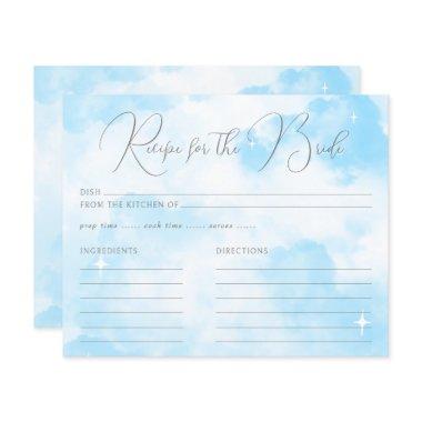 Modern Pastel Blue Cloud Nine Recipe for the Bride