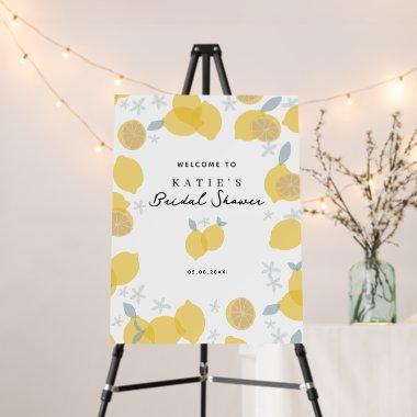 Modern Pastel Citrus Lemons Bridal Shower Sign