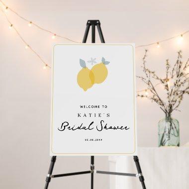 Modern Pastel Citrus Lemons Bridal Shower Sign