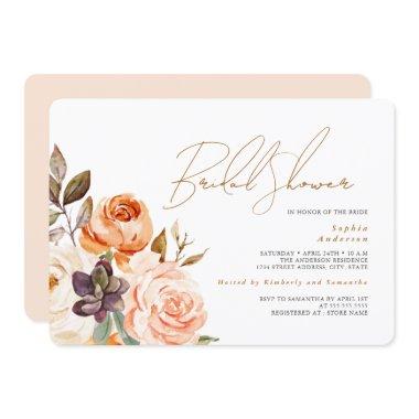 Modern Peach Blush Floral