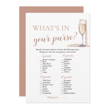 Modern Pearls & Prosecco What's In Your Purse Game