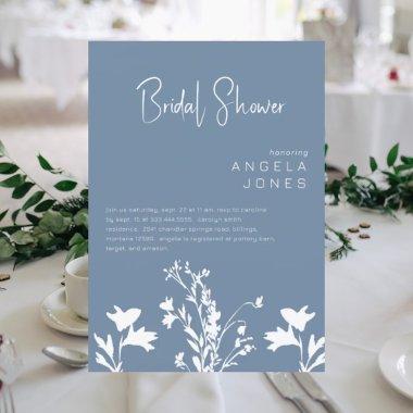 Modern Periwinkle White Wildflowers